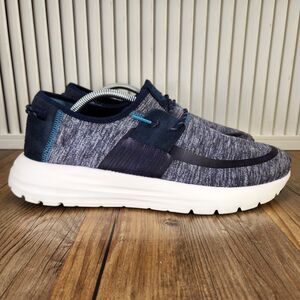 Hey Dude Sirocco Dual Knit Mens Size 12 Navy Blue Slip On Casual Lifestyle Shoes